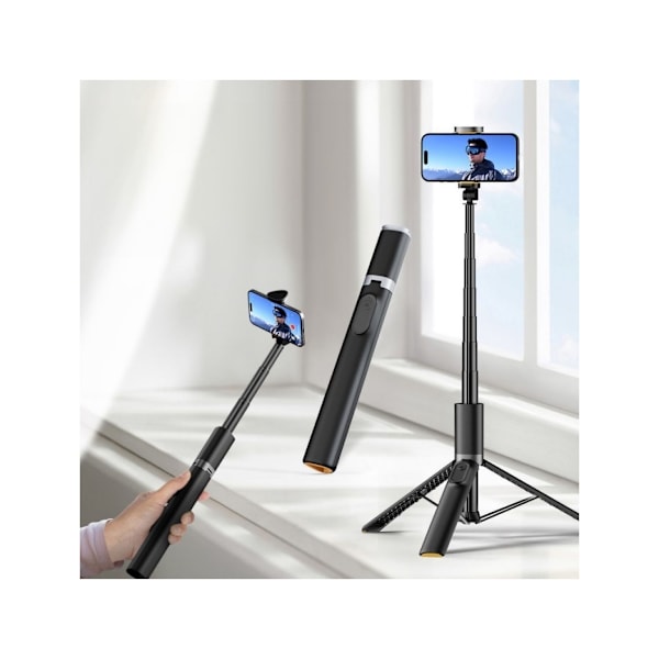 Tech-Protect Selfie Stick Stativ L08S, svart