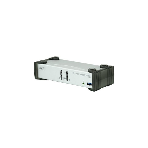 Aten, 2-Port USB 3.0 DisplayPort KVMP Switch (kabler inkluderet), CS1912 Sort, Grå