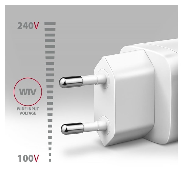 AXAGON, GaN väggladdare 3x port (USB-A + 2x USB-C), PD3.0/PPS/QC4+/SFC2.0/AFC/SCP/FCP/Apple, 65W, ACU-DPQ65W