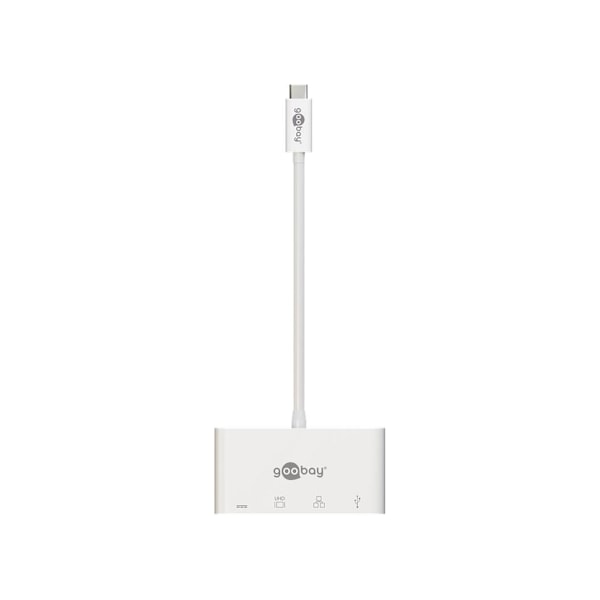 Goobay, USB-C Dock, USB-C Multiport Adapter (HDMI + Ethernet, PD), 62105