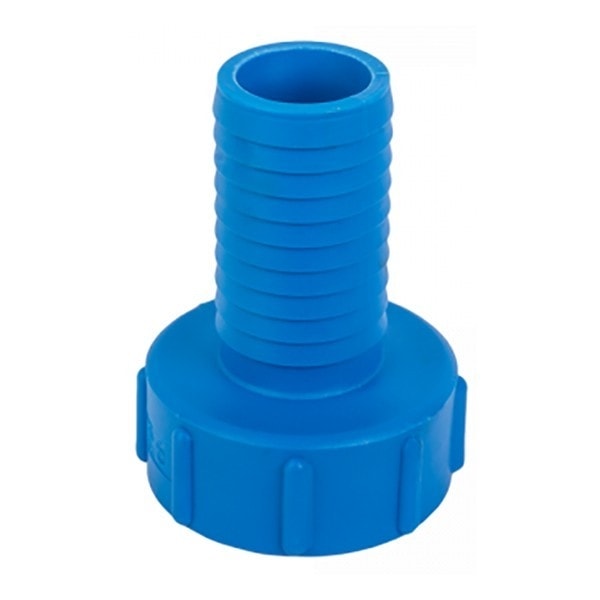 Sæt med 4 produkter. IBC-adapter S60X6 hun x 1 ½" slangehale