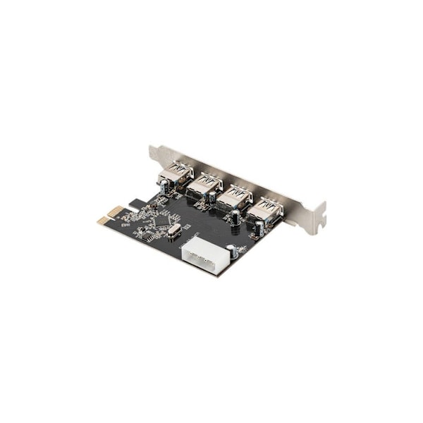 Digitus, USB 3.0, 4 porter, PCI Express tilleggskort 4 porter A/F ekstern, VL805 brikkesett, DS-30221-1