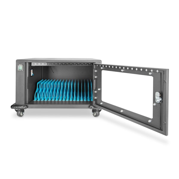 Digitus, DN-45007 Laddningsvagn för 16 bärbara datorer/surfplattor upp till 14 tum, USB-C