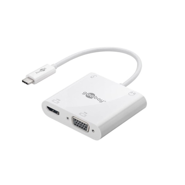 Goobay, USB-C Dock, USB-C multiportadapter HDMI + VGA + PD 100 W, 52418