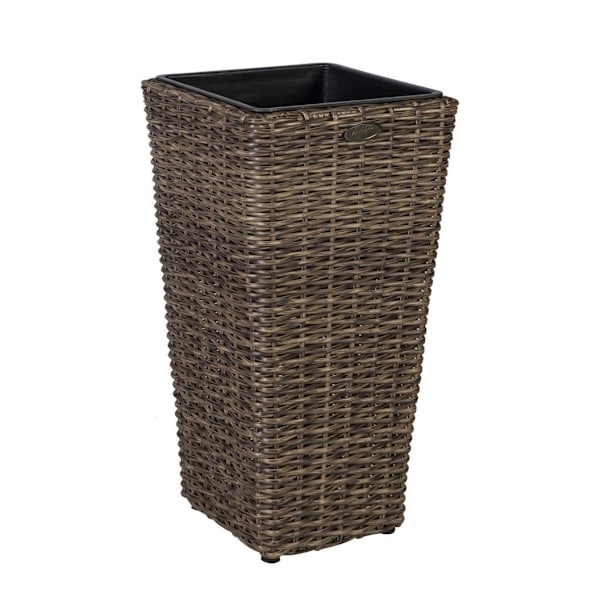 Växthållare WICKER 28x28xH60cm, mörkbrun