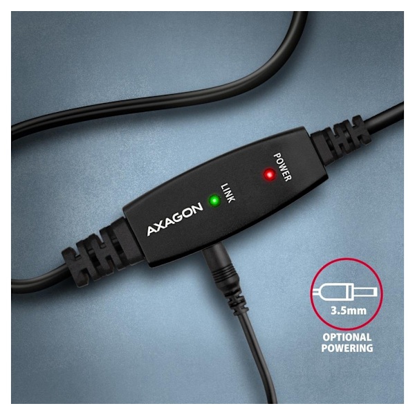 AXAGON, USB Type A - USB Type B, USB repeaterkabel, 10 m, ADR-210B