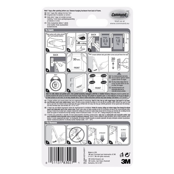 3M bildeopphengsremser Command S