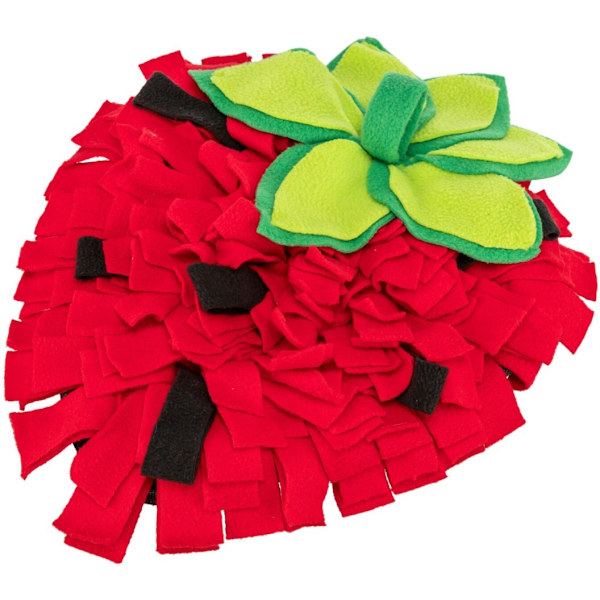 Strawberry sniffing carpet, 33 × 40 cm, red