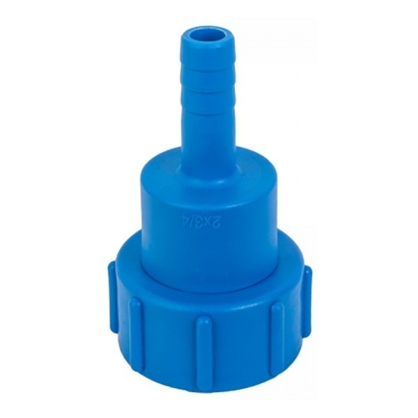 Sæt med 4 produkter. IBC-adapter S60X6 Hun x ¾" drejelig slangehale