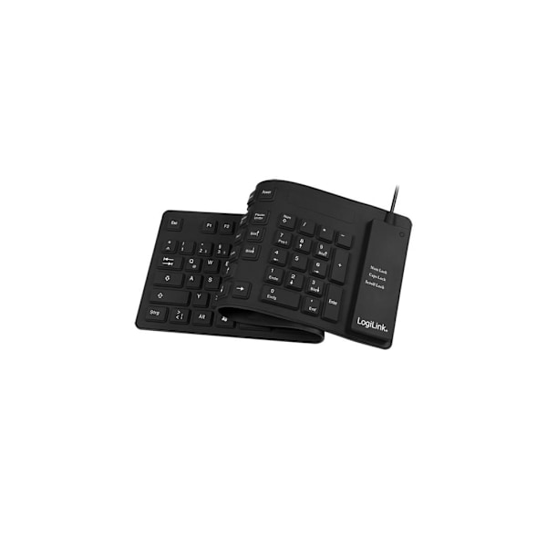 Logilink, Joustava näppäimistö, Joustava vedenpitävä näppäimistö USB + PS/2, ID0019A