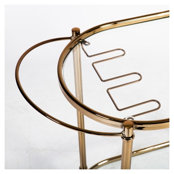 Serveringsvagn GENUA 88x39xH76cm, gyllene