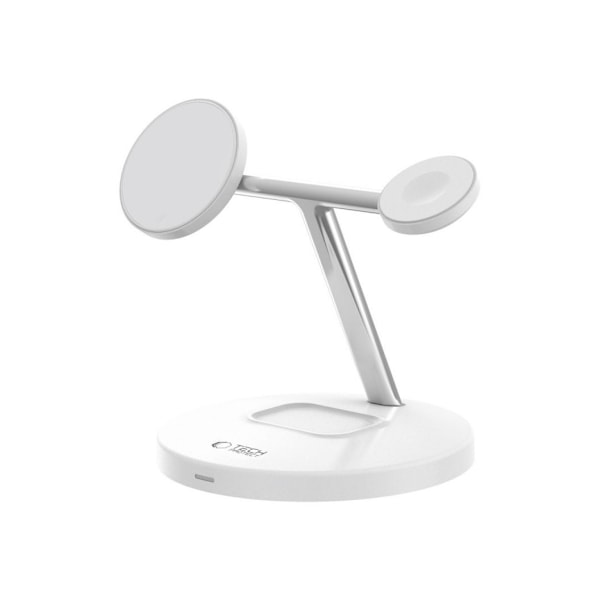 Tech-Protect trådløs oplader A35 3in1 Magnetic MagSafe QI15W, hvid