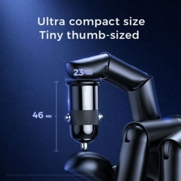 Mobil DC-adapter hand C-A06 Dual Port Smart billaddare Svart, Joyroom