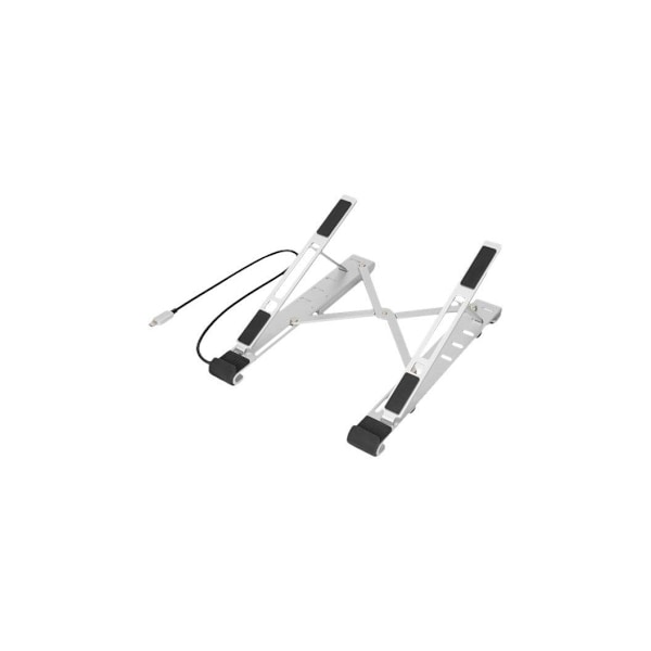 Digitus, variabel notebookstander med integreret USB-C-hub, 5 porte, DA-90424 Sølv