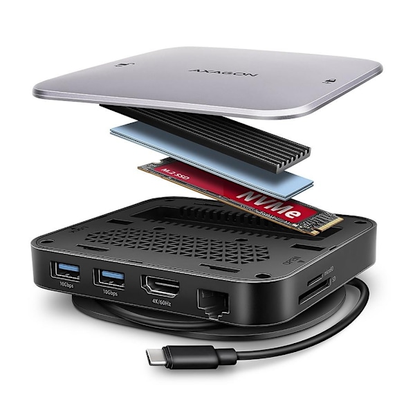 AXAGON, USB-C 10 Gbps UFO 9in1 Hub, HMC-UFO