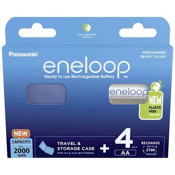 Panasonic, AA, genopladelige batterier, ENELOOP BK-3MCDEC4BE