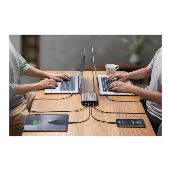 Hyper, HyperJuice 245 W 4 USB-C PD Port GaN laturi, EU/UK johto