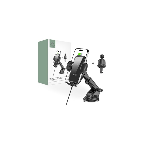 Tech-Protect telefon bilholder + oplader CM15W-V1