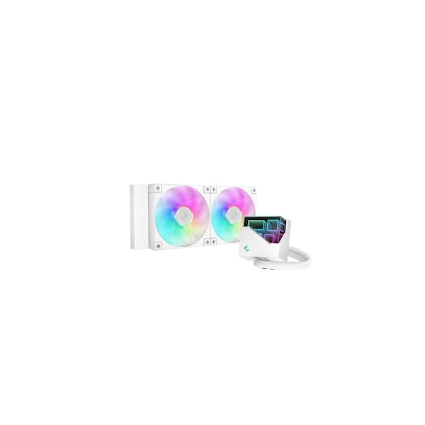 Deepcool, flytande CPU-kylare, LT240 WH ARGB Vit
