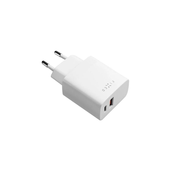 Fast, USB-C/USB rejseoplader 20W, FIXC20N-CU-WH