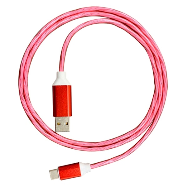 Platinet-kaapeli USB - USB-C LED 2A 1m, punainen (45741)
