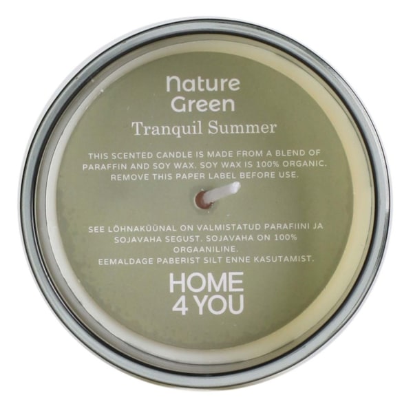 Doftljus i glas NATURE GREEN H9,5cm, Tranquil Summer