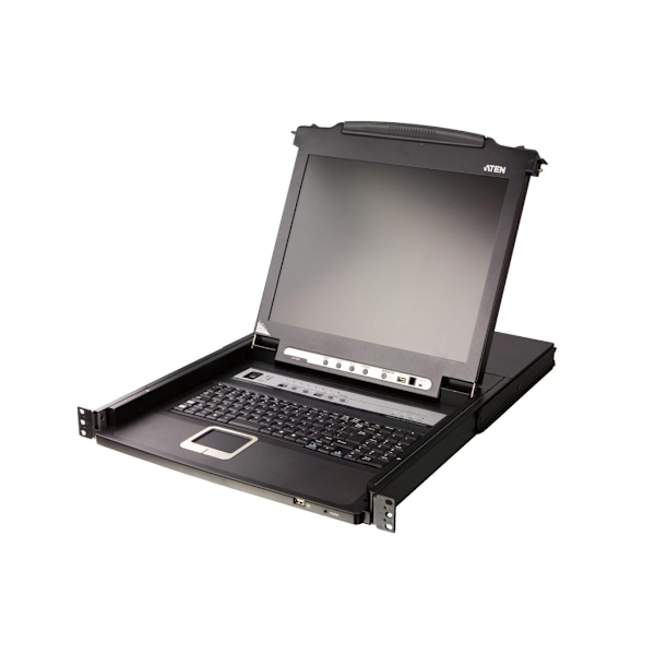 Aten, 8-portars PS/2-USB VGA 17" LCD KVM-switch med Daisy-Chain-port och USB Perifer Support, CL5708M