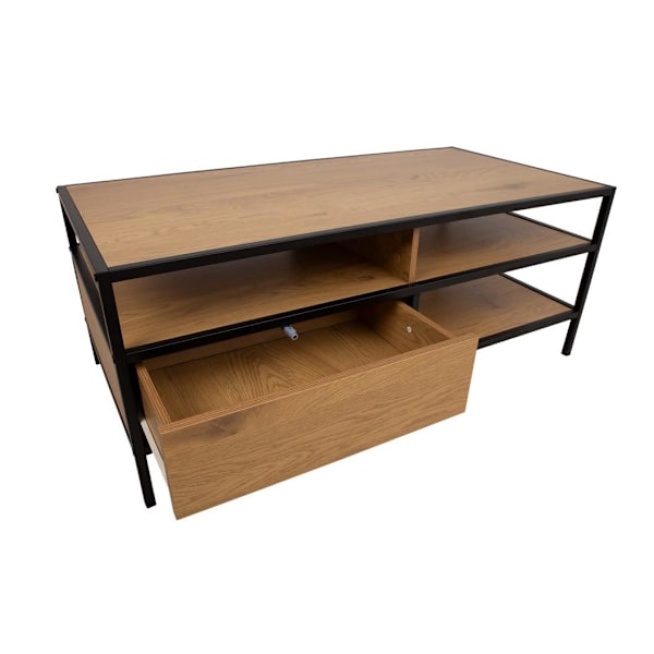 Sofabord HEDVIG med skuffe 100x50xH40cm, ask/sort