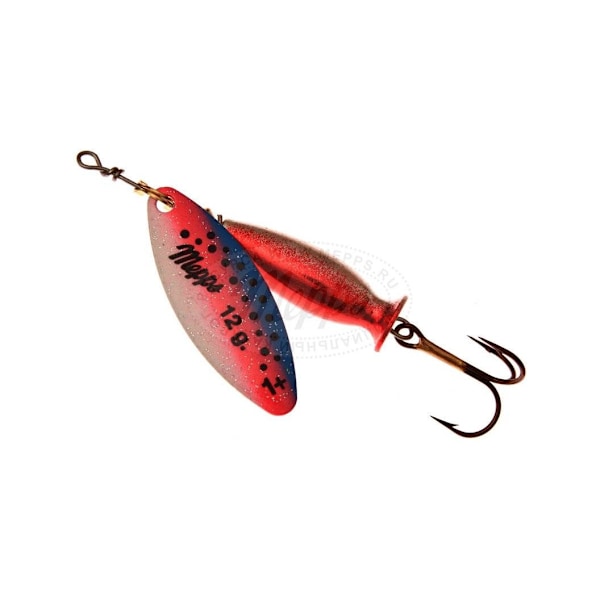 Spinner MEPPS AGLIA 12g sateenkaari/hopea/punainen
