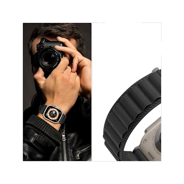 Tech-Protect urrem Nylon Pro Apple Watch 42/44/45/49 mm, sort