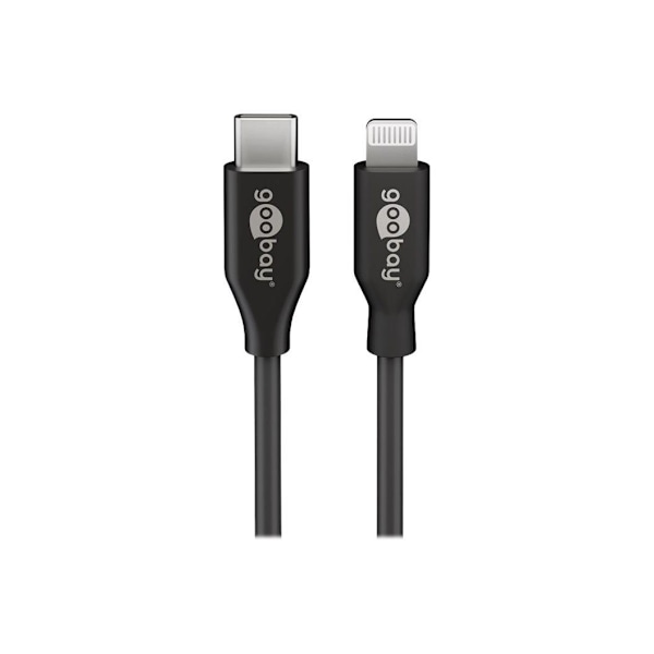 Goobay, pyöreä kaapeli, Lightning USB-C -lataus- ja synkronointikaapeli