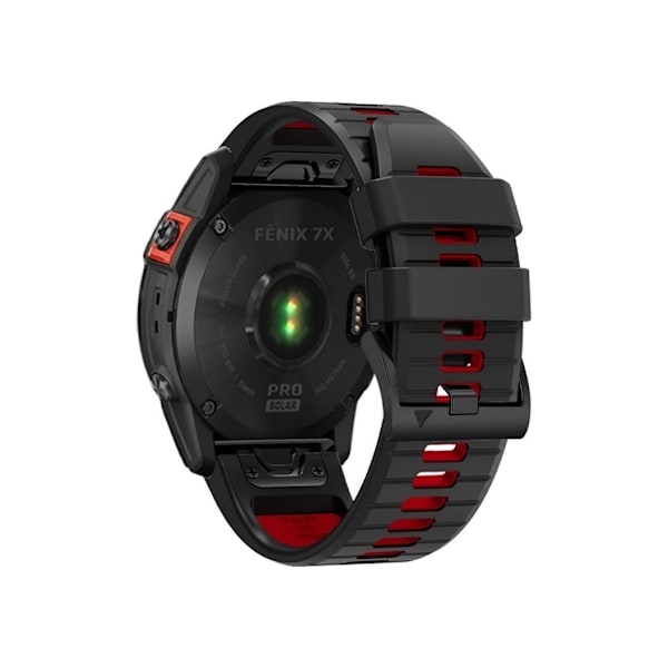 Tech-Protect klockarmband IconBand Pro Garmin fenix 3/5X/3HR/5X Plus/6X/6X Pro/7X, svart/röd