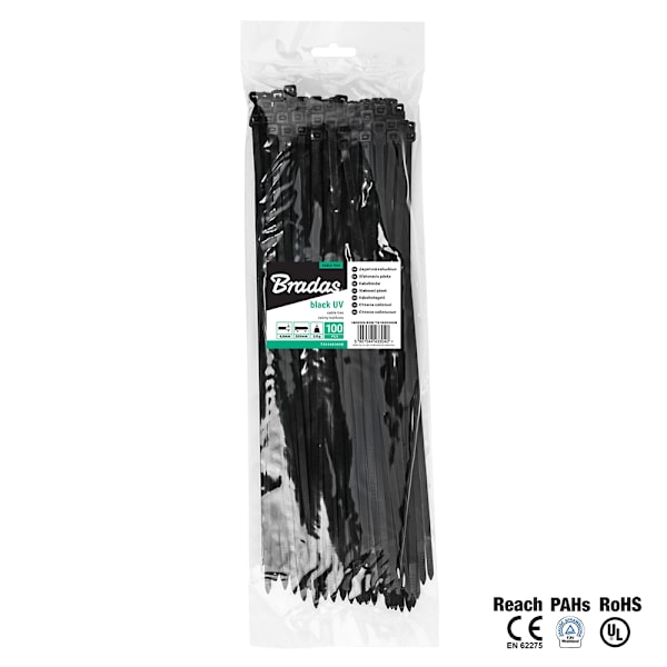 35 tuotteen paketti. Johdinsiteet 2,2 x 150mm, UVBlack 100kpl