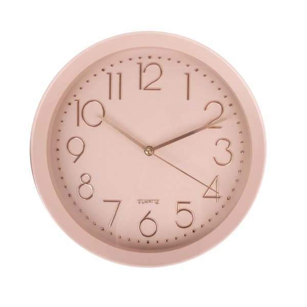 Veggklokke HOLLY D30cm, rosa