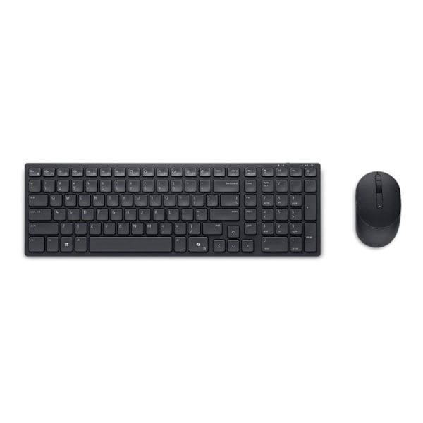 Dell, tastatur og mus sett, stille tastatur og mus, KM555 Sort