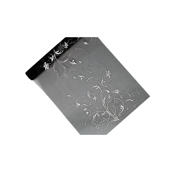 Organza sort med print