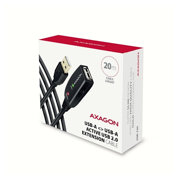 AXAGON, USB Type-A til USB Type-A, USB repeaterkabel, ADR-220