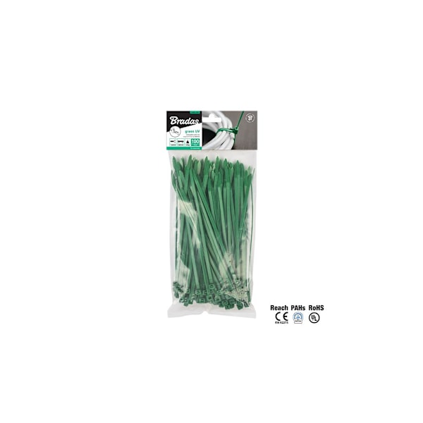 Irrotettavat nippusiteet 7,6 x 150mm VIHREÄ, 100kpl Green yellow
