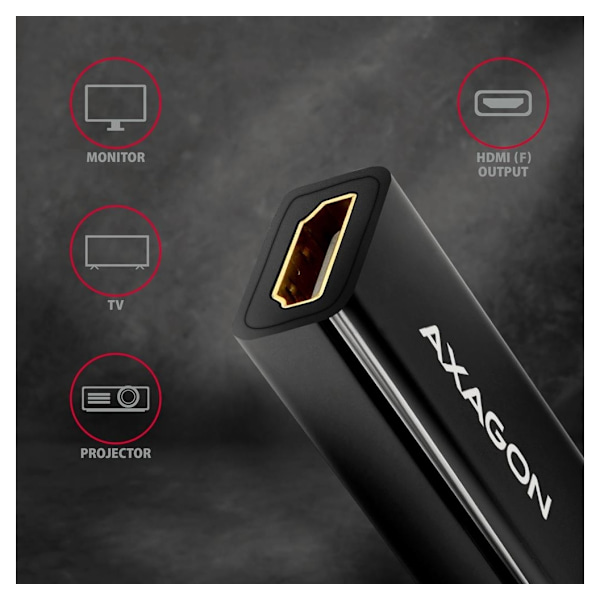 AXAGON, DisplayPort till HDMI, Aktiv adapter