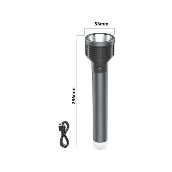 Platinet lommelygte 5W 2400mAh, grå (45771)