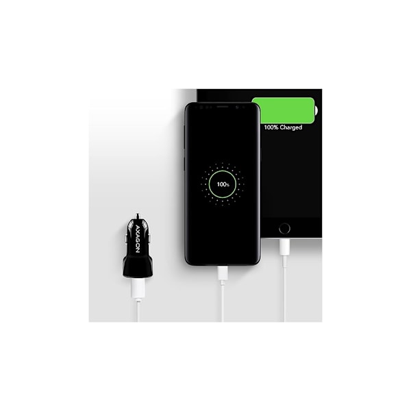 AXAGON, Dobbelt biloplader, 31,5W, PWC-QC5