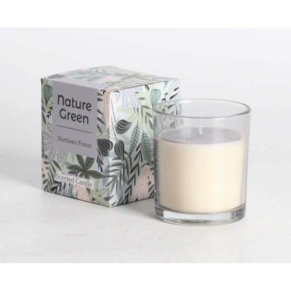 Doftljus i glas NATURGRÖN H9,5cm, Norra Skogen