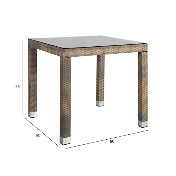 Bord LARACHE 80x80xH75cm, beige