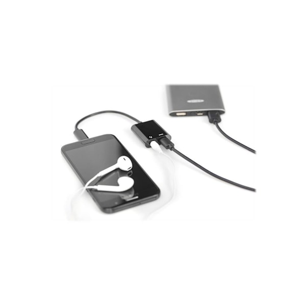 Digitus, Type-C till USB Type-C, USB Type-C adapter/omvandlare, Type-C till USB Type-C med 3,5 mm stereo, AK-300400-002-S