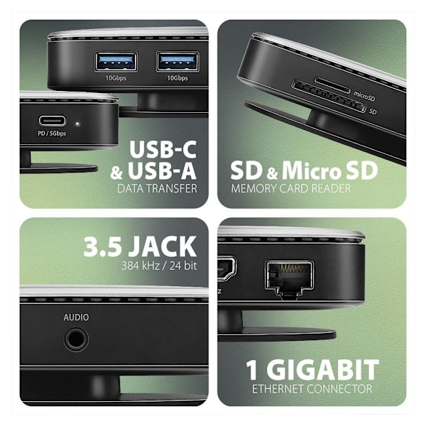 AXAGON, USB-C 10 Gbps UFO 9in1 Hub, HMC-UFO