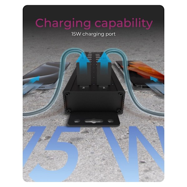 Raidsonic, 20-in-1 USB-HUB virtalähteellä, on/off-painike ja kiinnityskannattimet, IB-HUB1720-U3