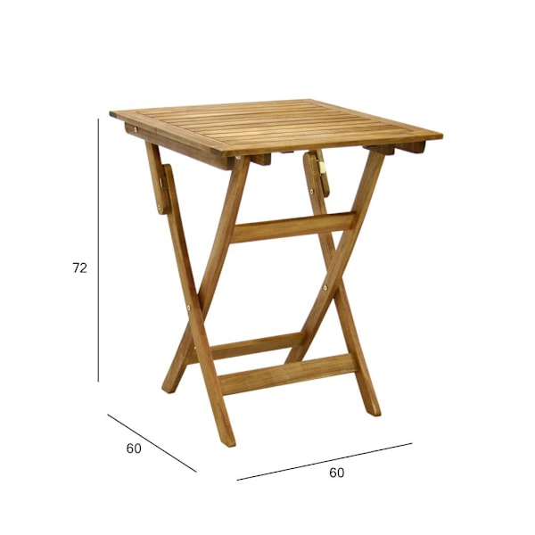 Bord FINLAY 60x60xH72cm, akasie