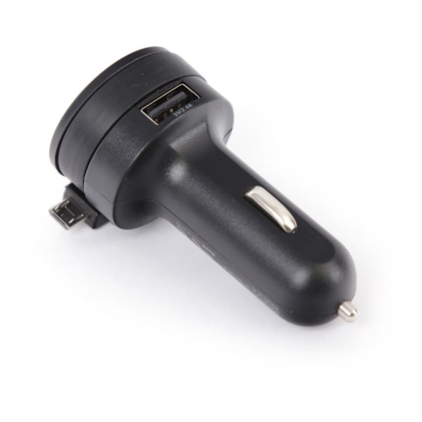 Platinet-autolaturi 1xUSB 2,4A + microUSB-kaapeli (44650)