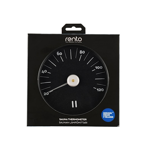 Badstuetermometer RENTO SVART, D15x2cm