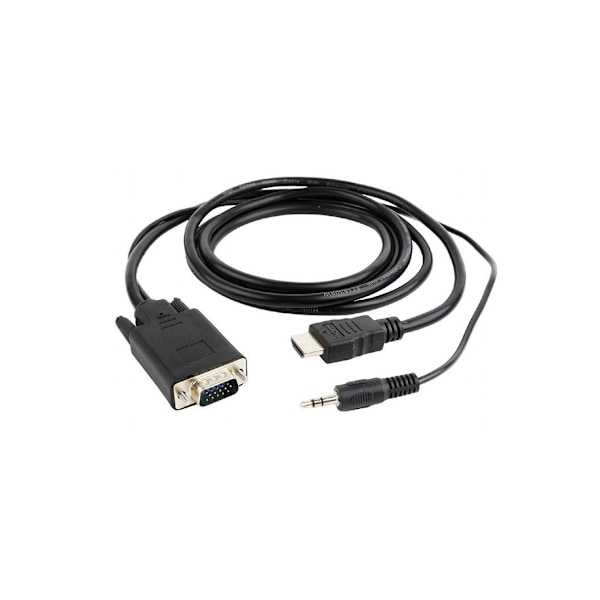 Kabel hdmi-vga +3,5 mm/1,8 m a-hdmi-vga-03-6, Gembird